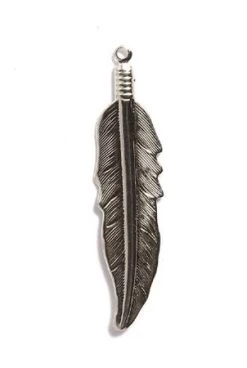 45FI650-SR: Feather Charm Imitation Rhodium/Silver Color 45mm 6PP