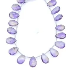 46ST414-AMF1: Ametrine Faceted Briolette Drop 8x12-9x13mm Aerage 67 Carat Strand