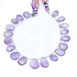 46ST414-AMF2: Ametrine Faceted Briolette Drop 9x13-13x18mm Graduated 118 Carat Strand