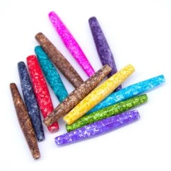 48BN131: Bone Hare Pipe Mixed Marble 2 Inch - 12 Pieces