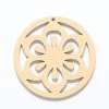 48WC811-51R: Cut Wood Circle Flower 48mm Light Finish - 3 Pieces -Handmade Beads Discount Store 48WC811 51R PendantsandCharms WoodPendants