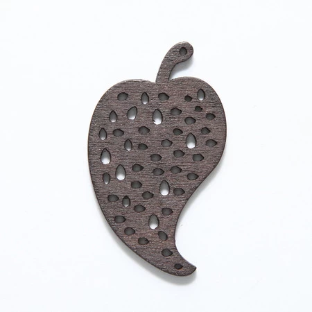 48WC816-58R: Cut Wood Leaf With Dots 48mm Dark Finish - 3 Pieces 3 48WC816-58R: Cut Wood Leaf With Dots 48mm Dark Finish - 3 Pieces