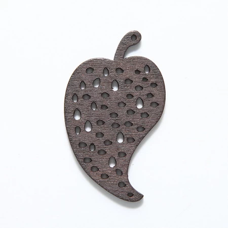 48WC816-58: Cut Wood Leaf With Dots 48mm Dark Finish - 20 Pieces 3 48WC816-58: Cut Wood Leaf With Dots 48mm Dark Finish - 20 Pieces