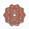 48WC822-56: Cut Wood Snowflake 48mm Brown Finish - 3 Pieces -Handmade Beads Discount Store 48WC822 56 PendantsandCharms WoodPendants