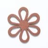 48WC829-56R: Cut Wood 6 Petal Flower 48mm Brown Finish - 3 Pieces -Handmade Beads Discount Store 48WC829 56R PendantsandCharms WoodPendants