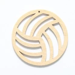 48WC831-51: Cut Wood Circle Trinity 48mm Light Finish - 3 Pieces