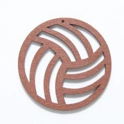 48WC831-56: Cut Wood Circle Trinity 48mm Brown Finish - 3 Pieces