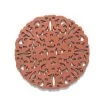 48WC835-56R: Cut Wood Scalloped Circle 48mm Brown - 3 Pieces
