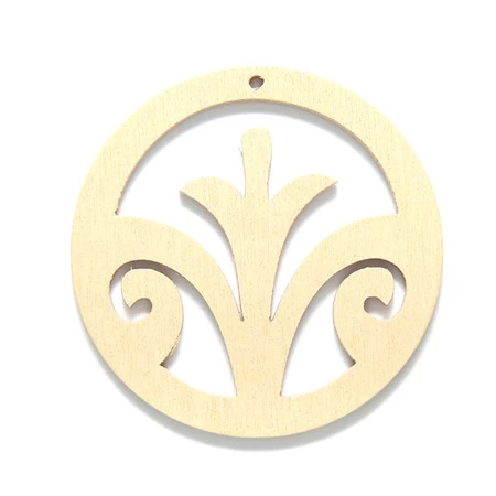 48WC837-51R: Cut Wood Circle Fleur De Lis 48mm Light - 3 Pieces 3 48WC837-51R: Cut Wood Circle Fleur De Lis 48mm Light - 3 Pieces