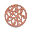 48WC839-56R: Cut Wood Circle Vines 48mm Brown - 3 Pieces -Handmade Beads Discount Store 48WC839 56R PendantsandCharms WoodPendants