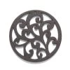 48WC839-58R: Cut Wood Circle Vines 48mm Dark Finish - 3 Pieces -Handmade Beads Discount Store 48WC839 58R PendantsandCharms WoodPendants