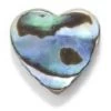 53AB558-F: Abalone Flat Heart 12mm Average - 5 Piece Pack -Handmade Beads Discount Store 53AB558 FR Beads ShellBeads AbaloneorPauaShell