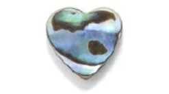 53AB558-F: Abalone Flat Heart 12mm Average - 5 Piece Pack