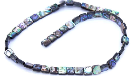 54AB558-F: Abalone Square 8mm - 15-16" String 4 54AB558-F: Abalone Square 8mm - 15-16" String - Image 2