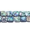 57AB558-F: Abalone Flat Square 14mm APPROXIMATELY 26-29 Pieces Per Strand -Handmade Beads Discount Store 57AB558 F thumbnail