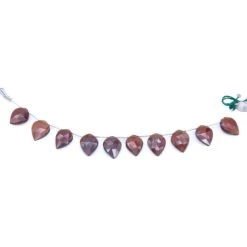 57ST418-HSF: Hessonite Garnet FC Shield Drop 11-12x15-16mm - 85-92 Carats 10 Pieces Per Strand