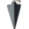 60ST403-A: Hematite Arrowhead Pendant With Bail 30mm - 1 Piece -Handmade Beads Discount Store 60ST403 A PendantsandCharms GemstonePendants