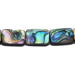 57AB558-F: Abalone Smooth Rectangle 8x12mm APPROXIMATELY 30-34 Pieces Per Strand