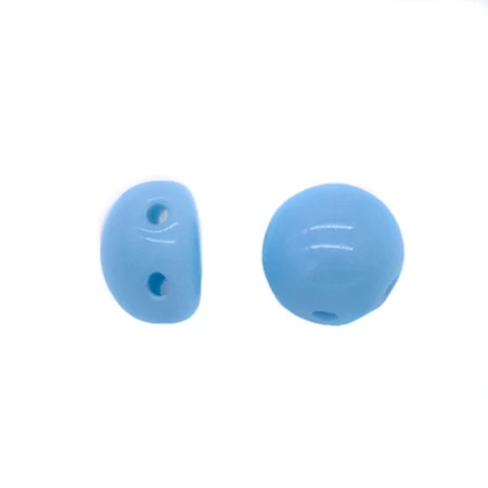 6CA162: Preciosa Czech Candy Two Hole Light Blue 6mm - 50 Pieces Per Package 4 6CA162: Preciosa Czech Candy Two Hole Light Blue 6mm - 50 Pieces Per Package - Image 2