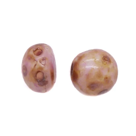 6CA214-86B: Preciosa Czech Candy Two Hole Pink Stone On Alabaster 6mm - 50 Pieces Per Package 4 6CA214-86B: Preciosa Czech Candy Two Hole Pink Stone On Alabaster 6mm - 50 Pieces Per Package - Image 2