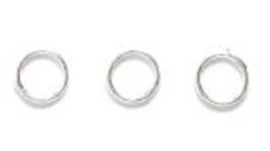 6FI890-STR: Solid Jump Ring Bright Silver Plate 5.9mm 20 Gauge - 12 Pieces