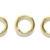 6FI891-G: Solid Jump Ring Gold Plated Brass 18 Gauge APPROXIMATELY 24 Pieces -Handmade Beads Discount Store 6FI891 G Findings JumpandSplitRings PremiumElectroplatedSolidRings