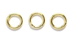 6FI891-G: Solid Jump Ring Gold Plated Brass 18 Gauge APPROXIMATELY 24 Pieces
