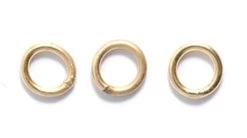 6FI891-HG: Solid Jump Ring Hamilton Gold 6mm 18 Gauge - 24 Pieces