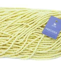 6SB921-P: Preciosa Czech Seed Bead Permalux Light Yellow 6/0 - 36 Strings