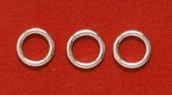 6SS896R: Solid Jump Ring 0.925 Sterling Silver 6mm - 5 Pieces