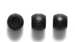 6WO109-CR: PreciosaWood Round Black 5x6mm - 200 Piece Pack