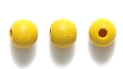 6WO124-CR: Preciosa Czech Wood Round Yellow 5x6mm - 200 Piece Pack