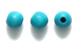 6WO165-CR: Preciosa Czech Wood Round Dark Turquoise 5x6mm - 200 Piece Pack