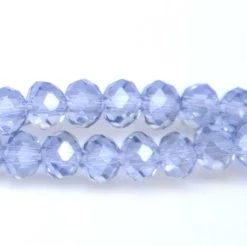 71CD371: Crystal Rondelle Blue Luster A A A 3X4MM 16" String