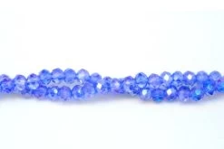 71CD572: Crystal Rondelle Light Sapphire AB A A A 3X4MM 16" String -Handmade Beads Discount Store 71CD572 Beads ChineseGlass