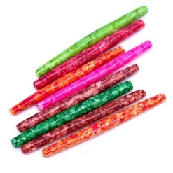 72BN131: Bone Hare Pipe Mixed Marble 3 Inch - 8 Pieces