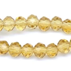 73CD225: Crystal Rondelle Sunflower A A A 4X6MM 16" String