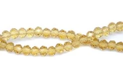 73CD254: Crystal Rondelle Topaz A A A 4X6MM 16" String 5 73CD254: Crystal Rondelle Topaz A A A 4X6MM 16" String -Handmade Beads Discount Store 73CD254 Beads ChineseGlass