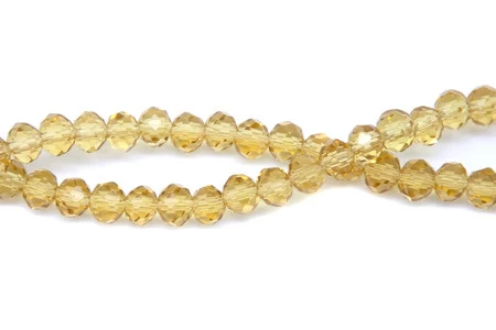 73CD254: Crystal Rondelle Topaz A A A 4X6MM 16" String 4 73CD254: Crystal Rondelle Topaz A A A 4X6MM 16" String - Image 2