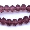 73CD298: Crystal Rondelle Amethyst A A A 4X6MM 16" String -Handmade Beads Discount Store 73CD298 thumbnail