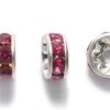 75CC294-S: Preciosa Rhinestone Rondell Fuchsia Silver 6mm - 36 Pieces -Handmade Beads Discount Store 75CC294 S Findings PreciosaRhinestones RhinestoneRondellesSquaredellesandBalls