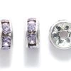 75CC295-VS: Preciosa Rhinestone Rondell Violet Silver 6mm - 36 Pieces -Handmade Beads Discount Store 75CC295 VS Findings PreciosaRhinestones RhinestoneRondellesSquaredellesandBalls