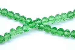 75CD281: Crystal Rondelle Spring Green A A A 6X8MM 16" String -Handmade Beads Discount Store 75CD281 Beads ChineseGlass