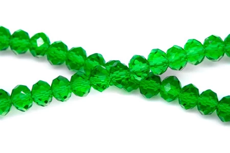 75CD282: Crystal Rondelle Peridot A A A 6X8MM 16" String 4 75CD282: Crystal Rondelle Peridot A A A 6X8MM 16" String - Image 2