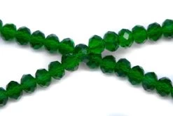 75CD284: Crystal Rondelle Grass Green A A A 6X8MM 16" String -Handmade Beads Discount Store 75CD284 Beads ChineseGlass