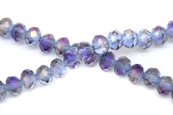 75CD505: Crystal Rondelle Grey AB A A A 6X8MM 16" String -Handmade Beads Discount Store 75CD505 Beads ChineseGlass