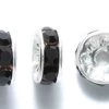 76CC109-S: Preciosa Rhinestone Rondell Jet Silver 7mm - 36 Pieces -Handmade Beads Discount Store 76CC109 S Findings PreciosaRhinestones RhinestoneRondellesSquaredellesandBalls