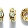 76CC222-G: Preciosa Rhinestone Rondell Jonquil Gold 7mm - 36 Pieces -Handmade Beads Discount Store 76CC222 G Findings PreciosaRhinestones RhinestoneRondellesSquaredellesandBalls