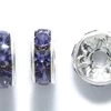 76CC297-S: Preciosa Rhinestone Rondell Tanzanite Silver 7mm - 36 Pieces -Handmade Beads Discount Store 76CC297 S Findings PreciosaRhinestones RhinestoneRondellesSquaredellesandBalls