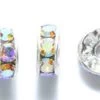 Preciosa Rhinestone Rondell Crystal Aurora Borealis Finish Silver 7mm 144PC -Handmade Beads Discount Store 76CC512 SP thumbnail